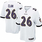 Nike Men & Women & Youth Ravens #26 Matt Elam White Team Color Game Jersey,baseball caps,new era cap wholesale,wholesale hats